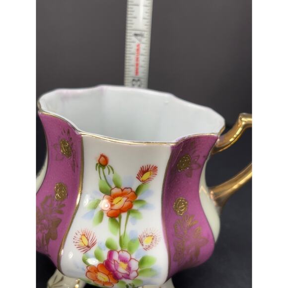 Vintage Royal Sealy 4 Footed Tea Cup Only Luster ware Gold Trim Japan - Picture 9 of 16
